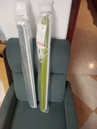 Estor enrollable verde tela