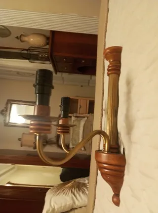 Apliques de pared madera y metal