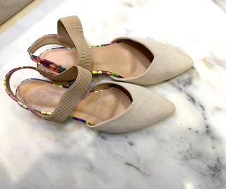 Sandalias tacón bloque multicolor