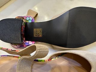 Sandalias tacón bloque multicolor