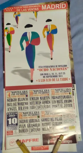 6 Carteles Toros Las Ventas Madrid años 90 y 2000