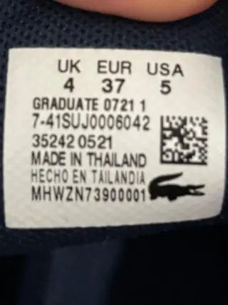 Zapatillas Lacoste Blancas y Azul Marino