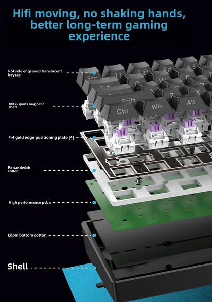 Teclado MARS68 PRO Inalámbrico Magnético