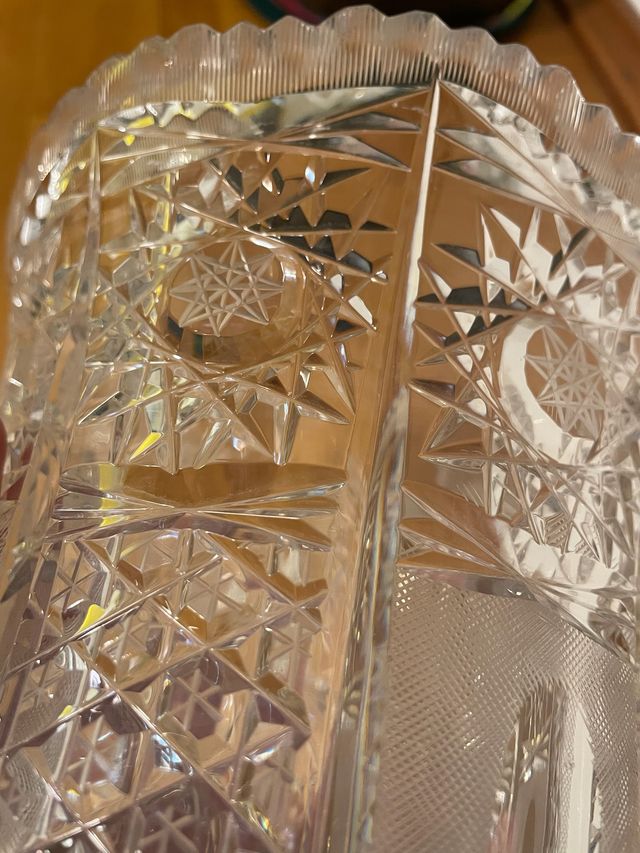 Bellissimo vaso vintage in cristallo Boemia