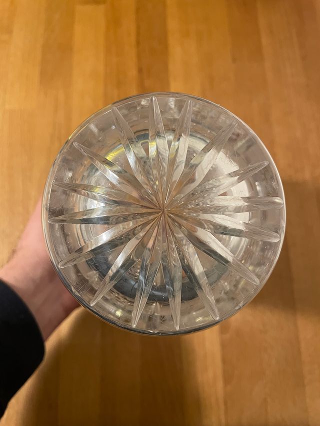 Bellissimo vaso vintage in cristallo Boemia