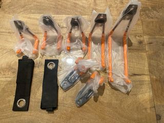 Set 7 Ganchos Pared Naranja antislip