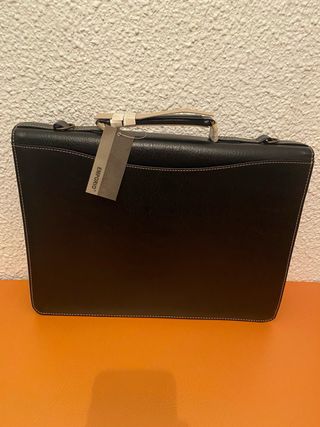 Maletín de piel negro NUEVO