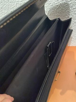 Maletín de piel negro NUEVO