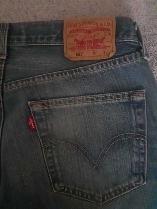 Pantalón Levis 501 Hombre Azul Claro