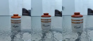 Set Botes Cocina Madera y Cerámica