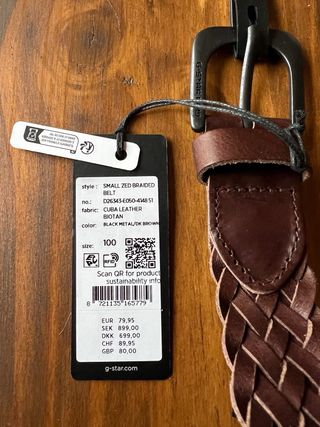 Cinturón trenzado G-Star Raw