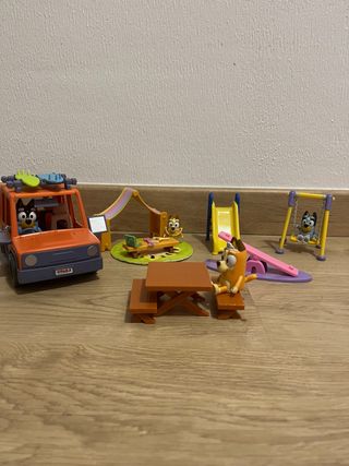 Juguetes Bluey: Coche, Columpio, familia y Picnic