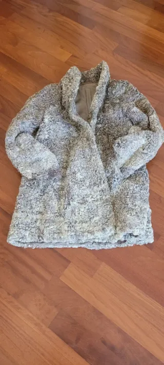 Pelliccia donna grigio/bianco