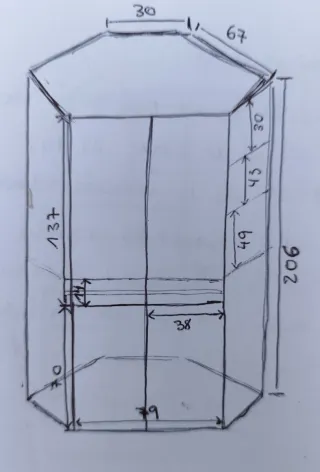 Mueble esquinero con escritorio