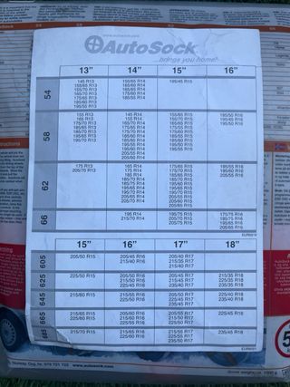 Fundas Nieve AutoSock 62 Textiles