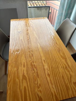 Mesa comedor madera y metal