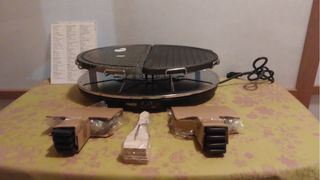Raclette grill y plancha eléctrica 3 en uno