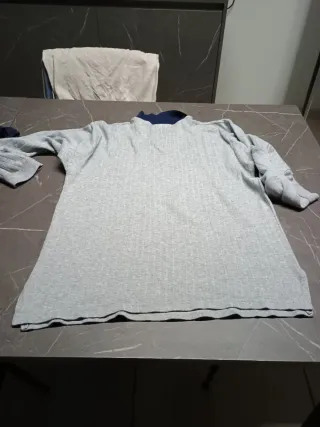 Pigiama uomo grigio e blu