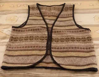 Chaleco de paño con estampado