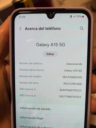 Samsung Galaxy A15 Negro