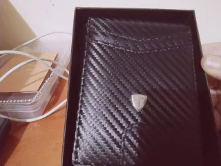 Cartera Teehon Negra con Clip para Dinero