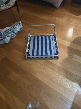 Hamaca de playa rayas azul y blanco