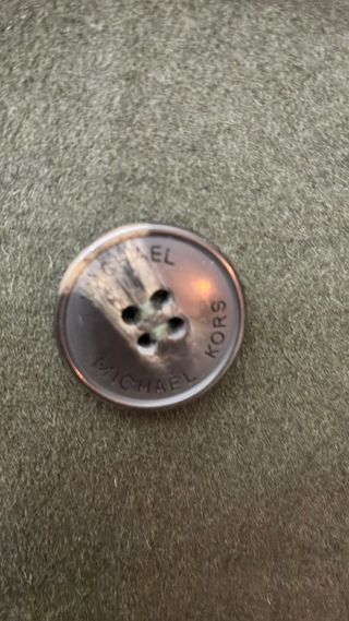 Abrigo Lana Michael Kors Talla L Verde Oliva