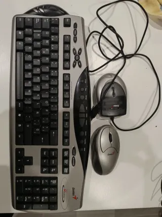 Teclado y Ratón Genius Inalámbrico + Ratón Cable