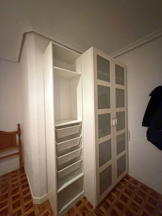 Armario 2 puertas cristal y madera