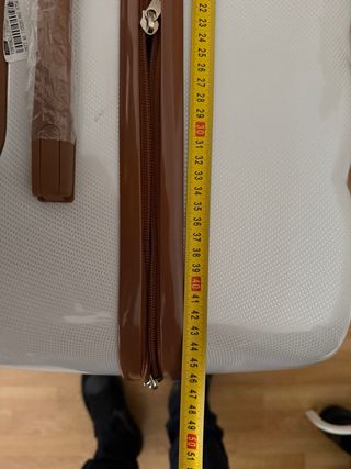 Maleta Grande Blanca y Dorada 77x48x30cm