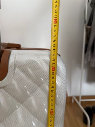 Maleta Grande Blanca y Dorada 77x48x30cm