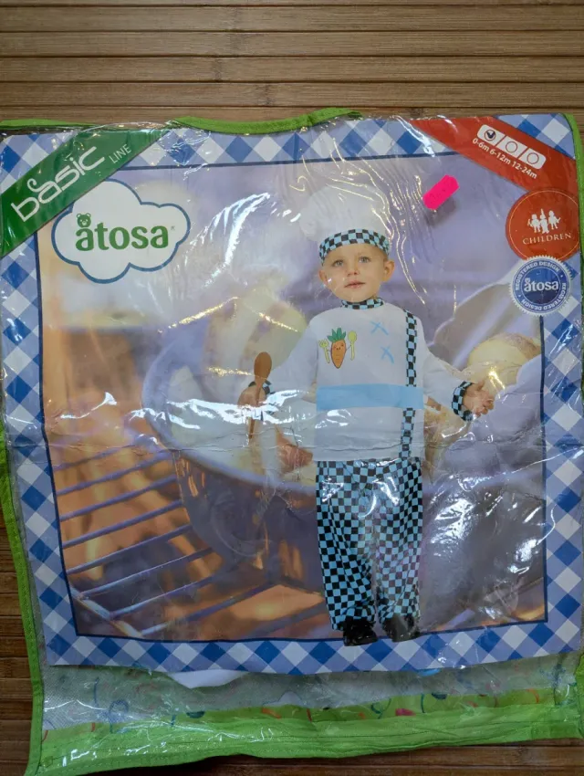 Disfraz de cocinero para bebé 0-9 meses