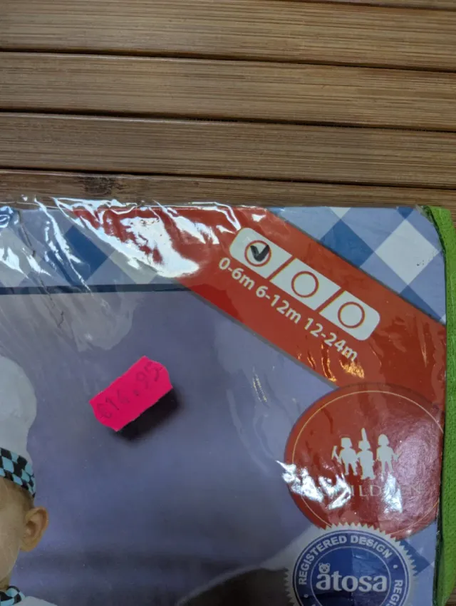 Disfraz de cocinero para bebé 0-9 meses