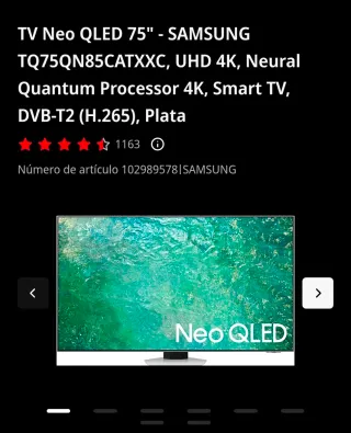 TV Samsung Neo QLED 75 TQ75QN85CATXXC
