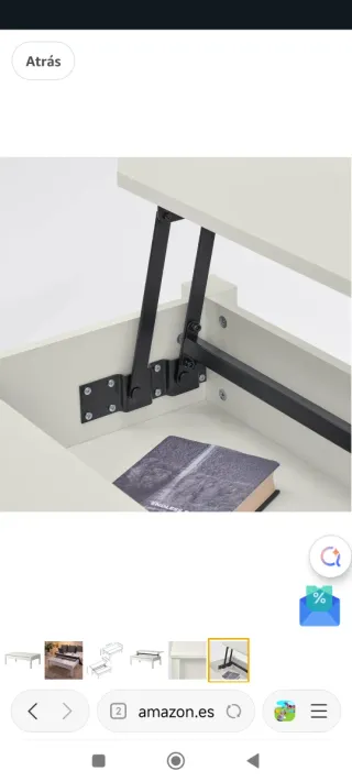 Mesa elevable Ikea blanca Trulstorp