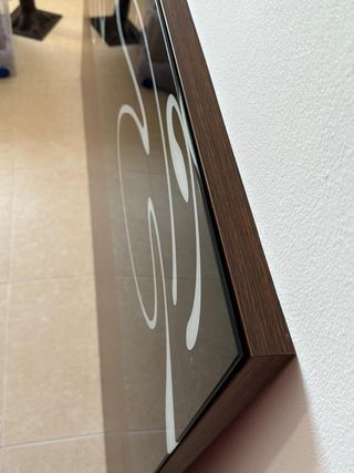 Cabecero Nogal y Negro con Cristal Templado