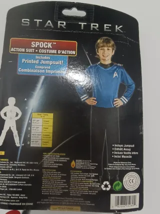 Disfraz Spock Star Trek Niño Talla 8-10