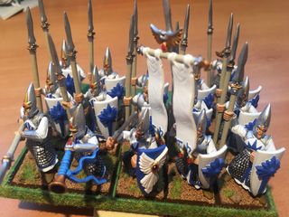 16 Lanceros Altos Elfos Warhammer