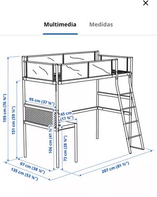 Litera Vitval con escritorio integr
