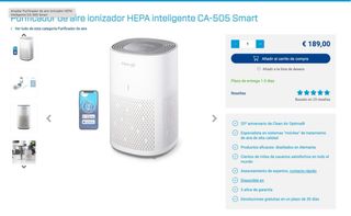 Purificador de aire Clean Air Optima 50m²