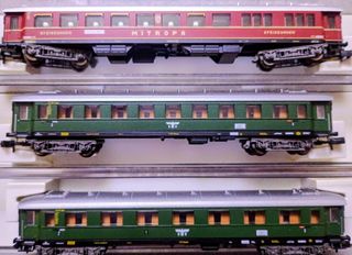 Fleischmann 3 Vagones Tren Rápido N