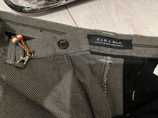 Pantalón Zara Talla 38 Gris/Negro