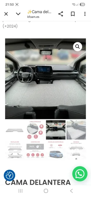 Colchón cama asiento T7