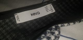 Vestido MANGO Cuadros Blanco y Negro