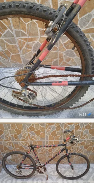 Bicicleta Montaña Amarilla y Azul