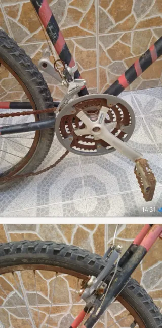 Bicicleta Montaña Amarilla y Azul