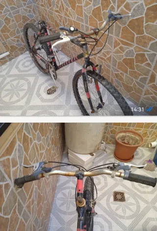 Bicicleta Montaña Amarilla y Azul