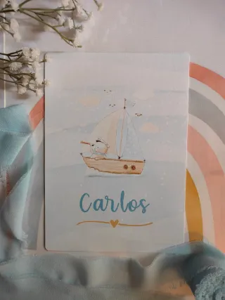 Lámina decorativa personalizada Carlos