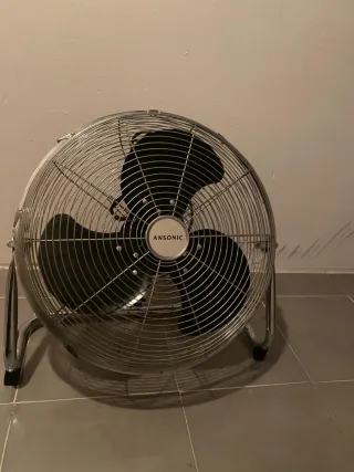 Ventilador ANSONIC Metálico Plateado