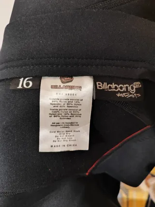 Traje neopreno corto BILLABONG 2:2 Talla 16